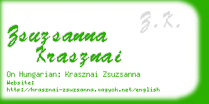 zsuzsanna krasznai business card